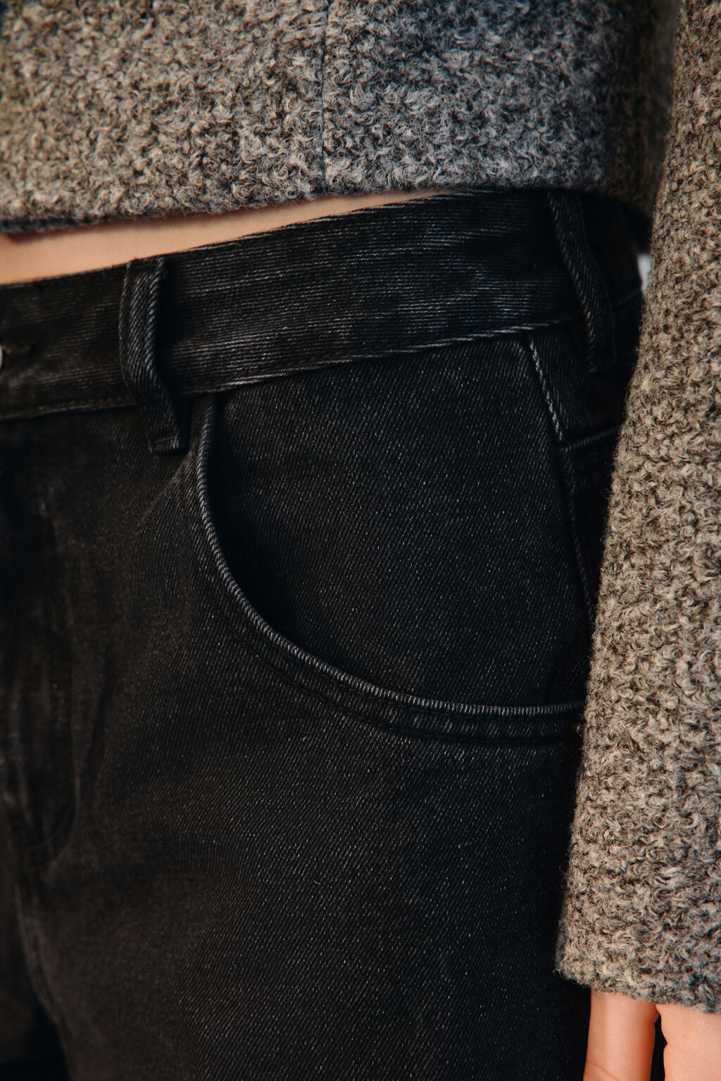 Джинсы baggy fit со средней посадкой - цвет серый - 6