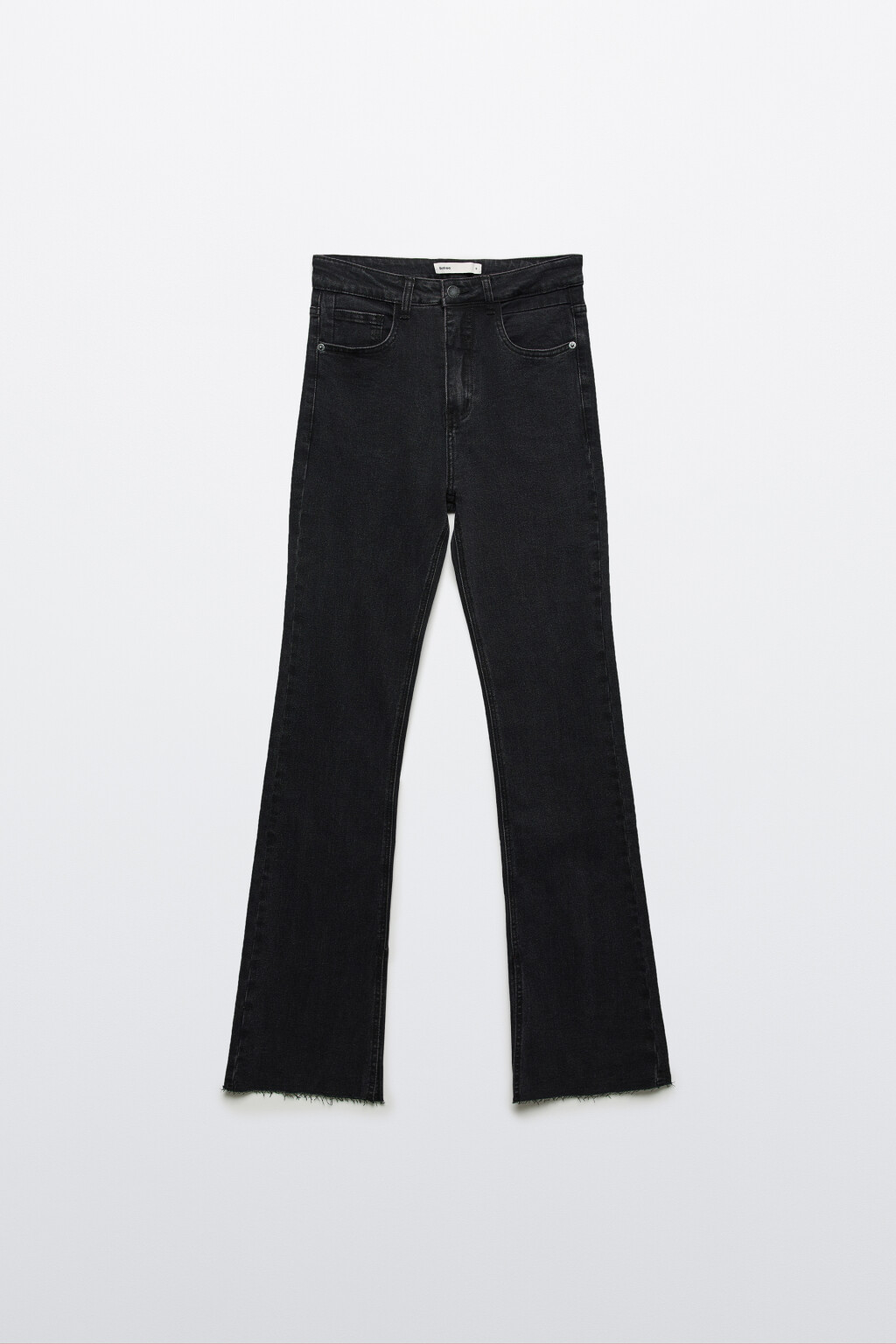 Джинсы клеш с открытыми срезами - цвет серый - 8