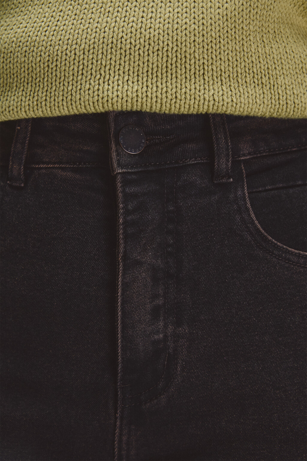 Джинсы клеш с открытыми срезами - цвет коричневый - 5