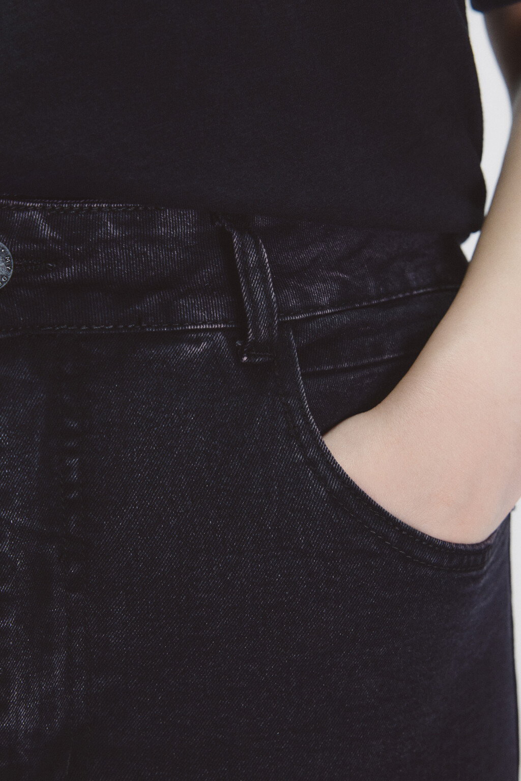 Джинсы клеш с открытыми срезами - цвет серый - 5