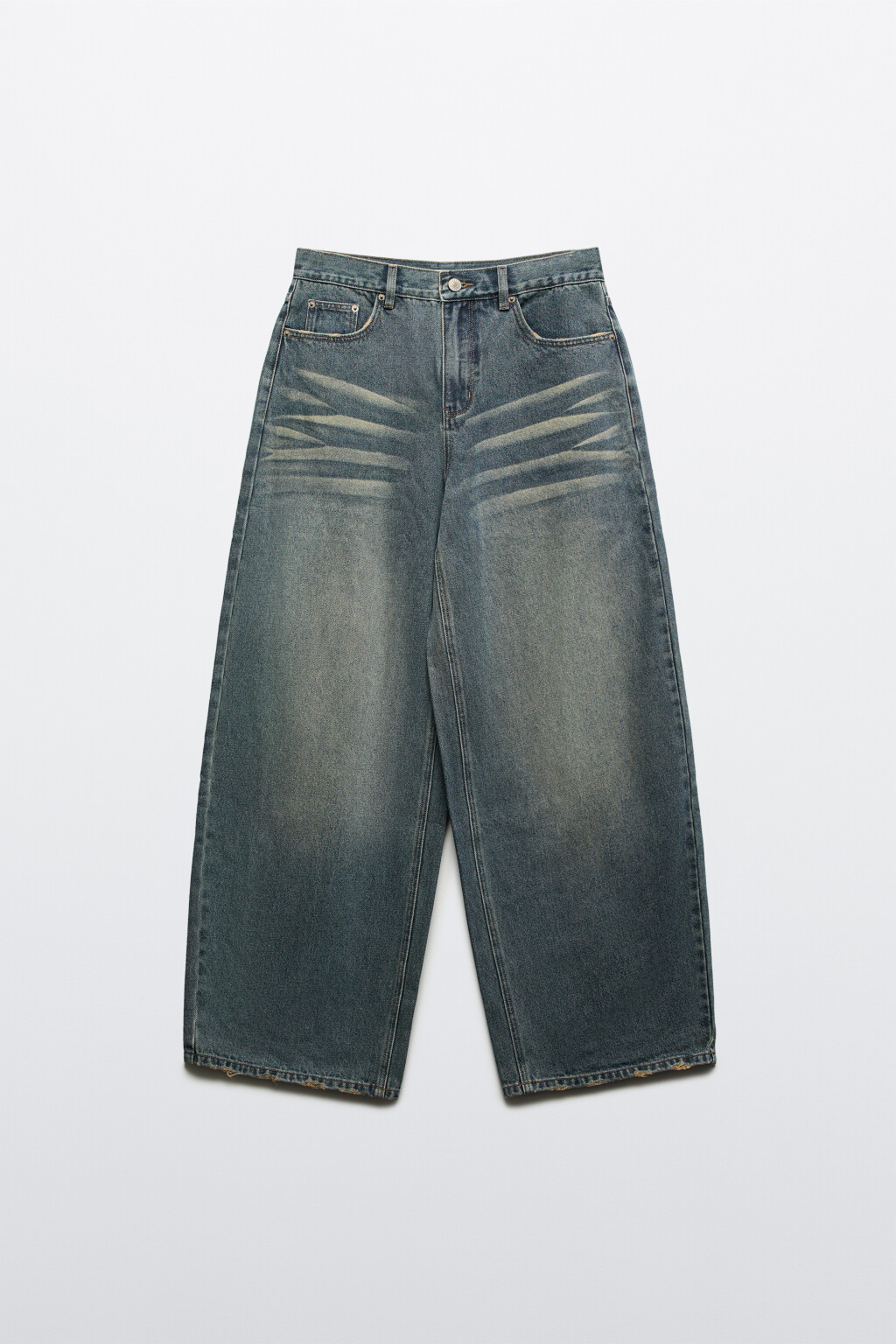 Джинсы baggy fit со средней посадкой - цвет темный тинт - 2