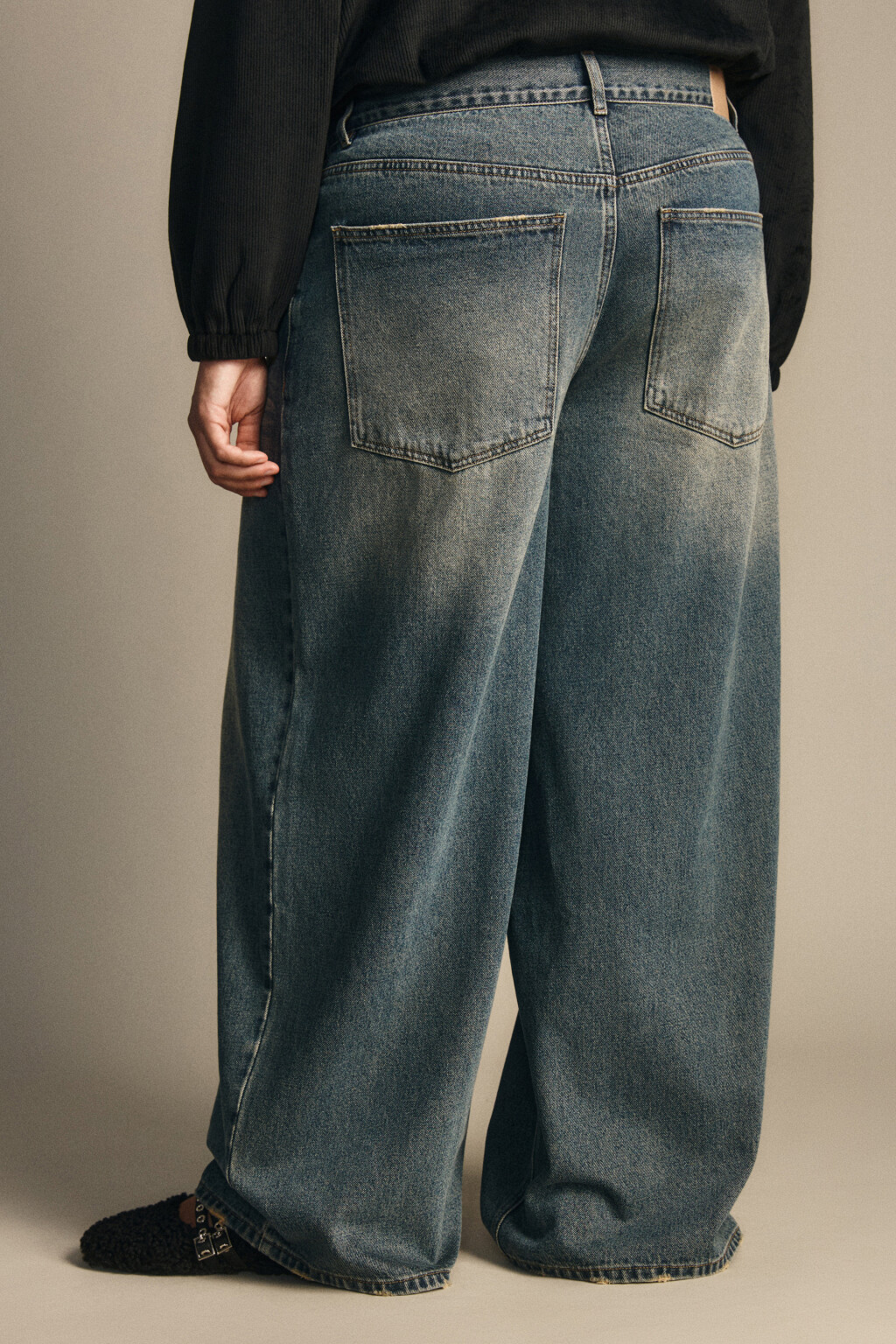 Джинсы baggy fit со средней посадкой - цвет темный тинт - 5