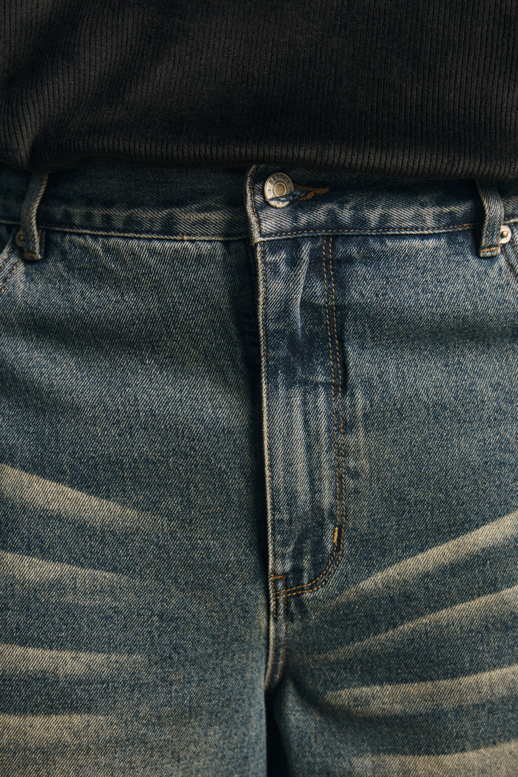 Джинсы baggy fit со средней посадкой - цвет темный тинт - 7