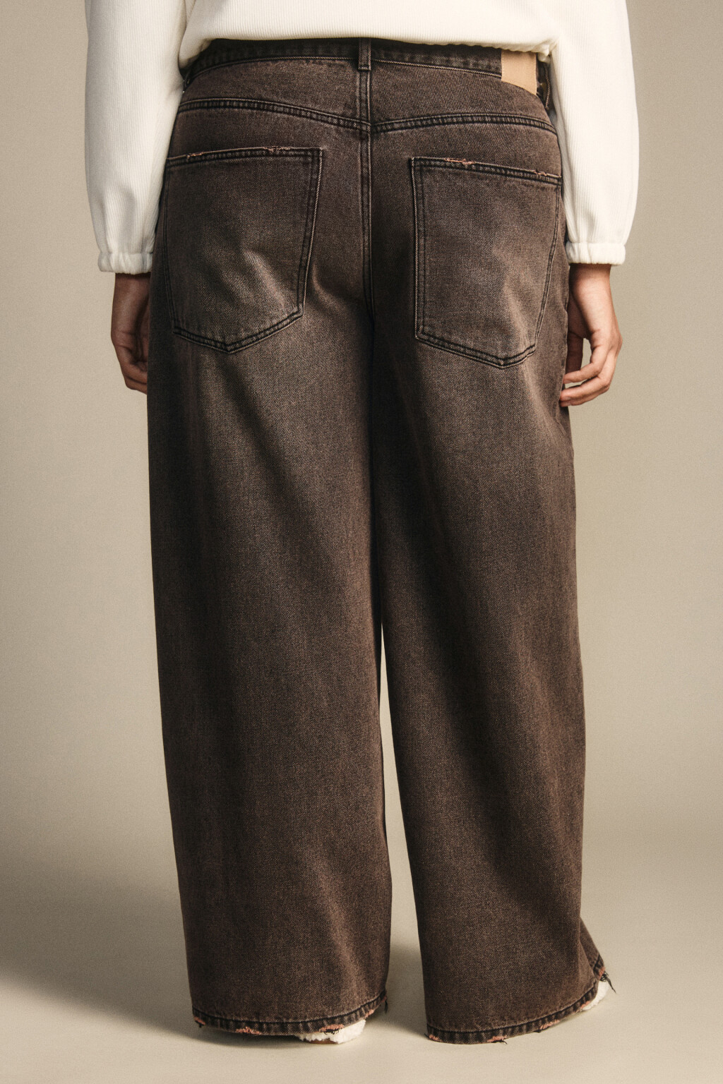 Джинсы baggy fit со средней посадкой - цвет коричневый - 5