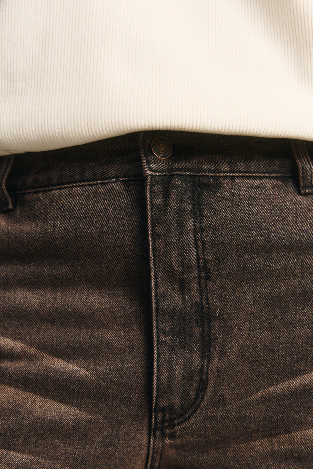 Джинсы baggy fit со средней посадкой - цвет коричневый - 8