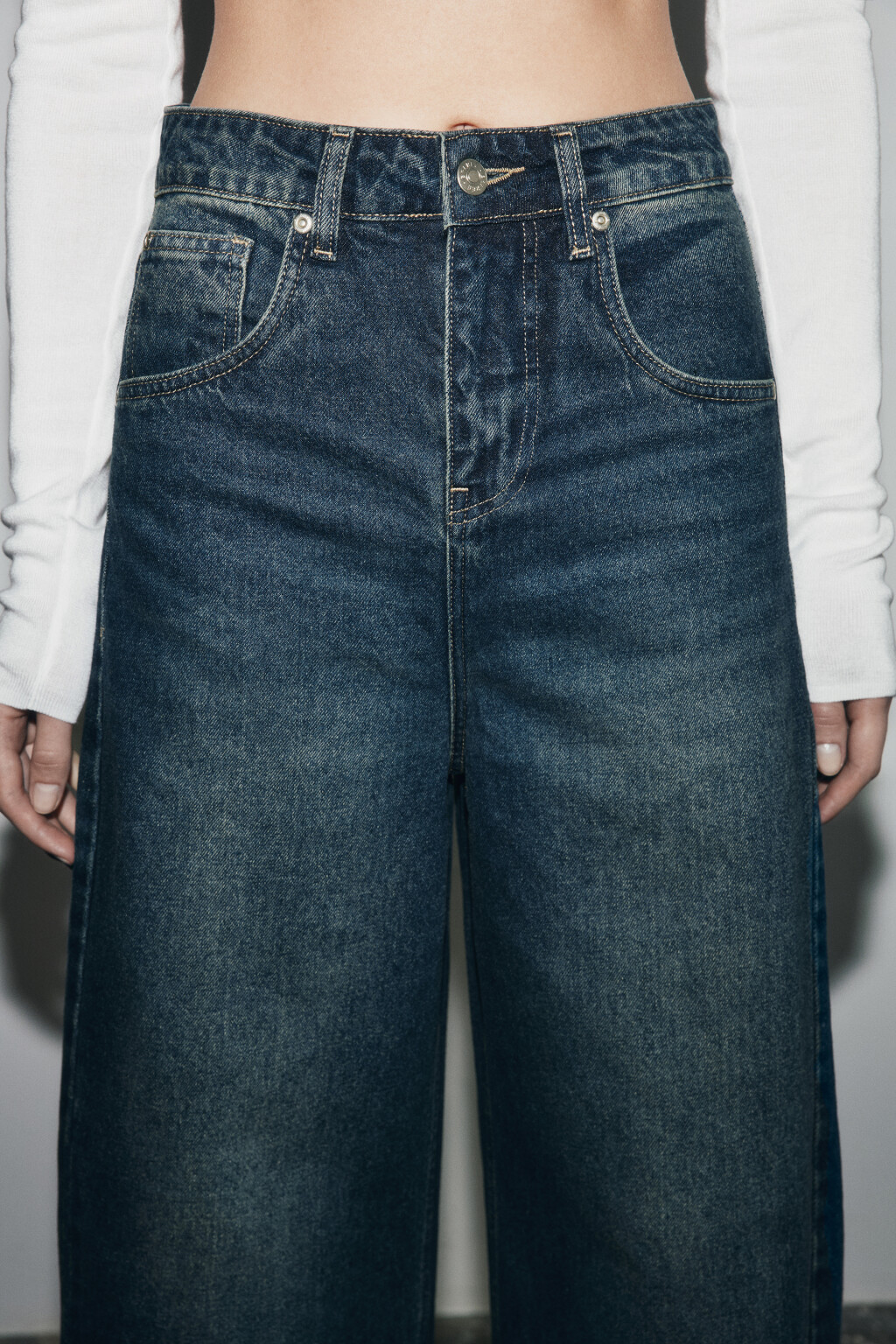 Джинсы barrel fit с высокой посадкой - цвет голубой - 6