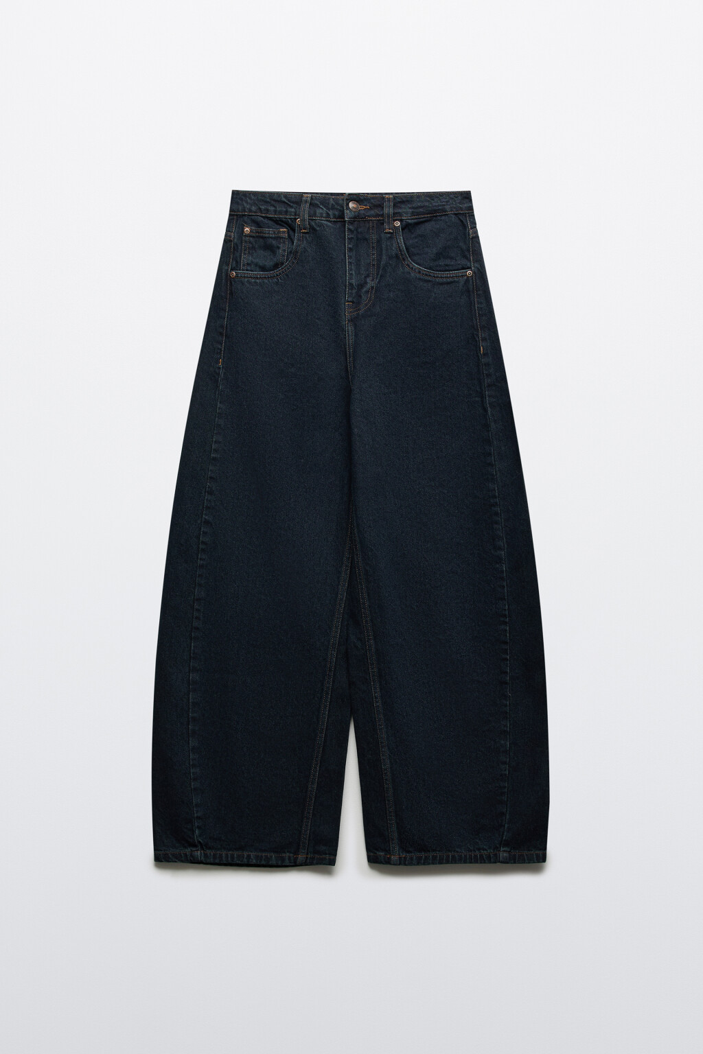 Джинсы barrel fit с высокой посадкой - цвет синий - 1