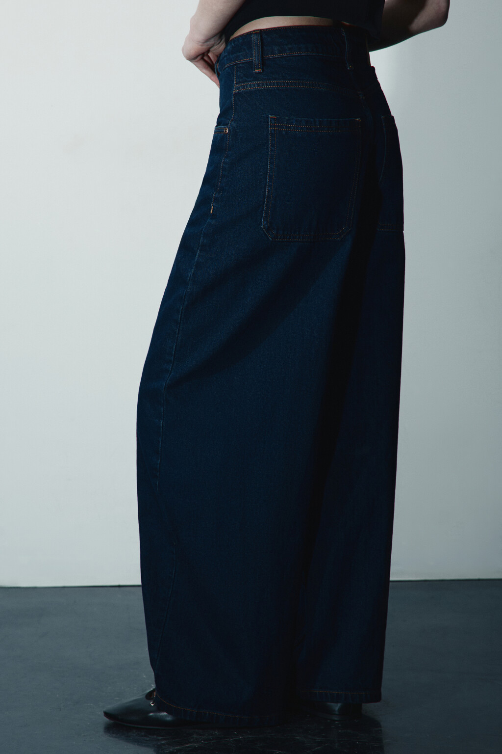 Джинсы barrel fit с высокой посадкой - цвет синий - 3