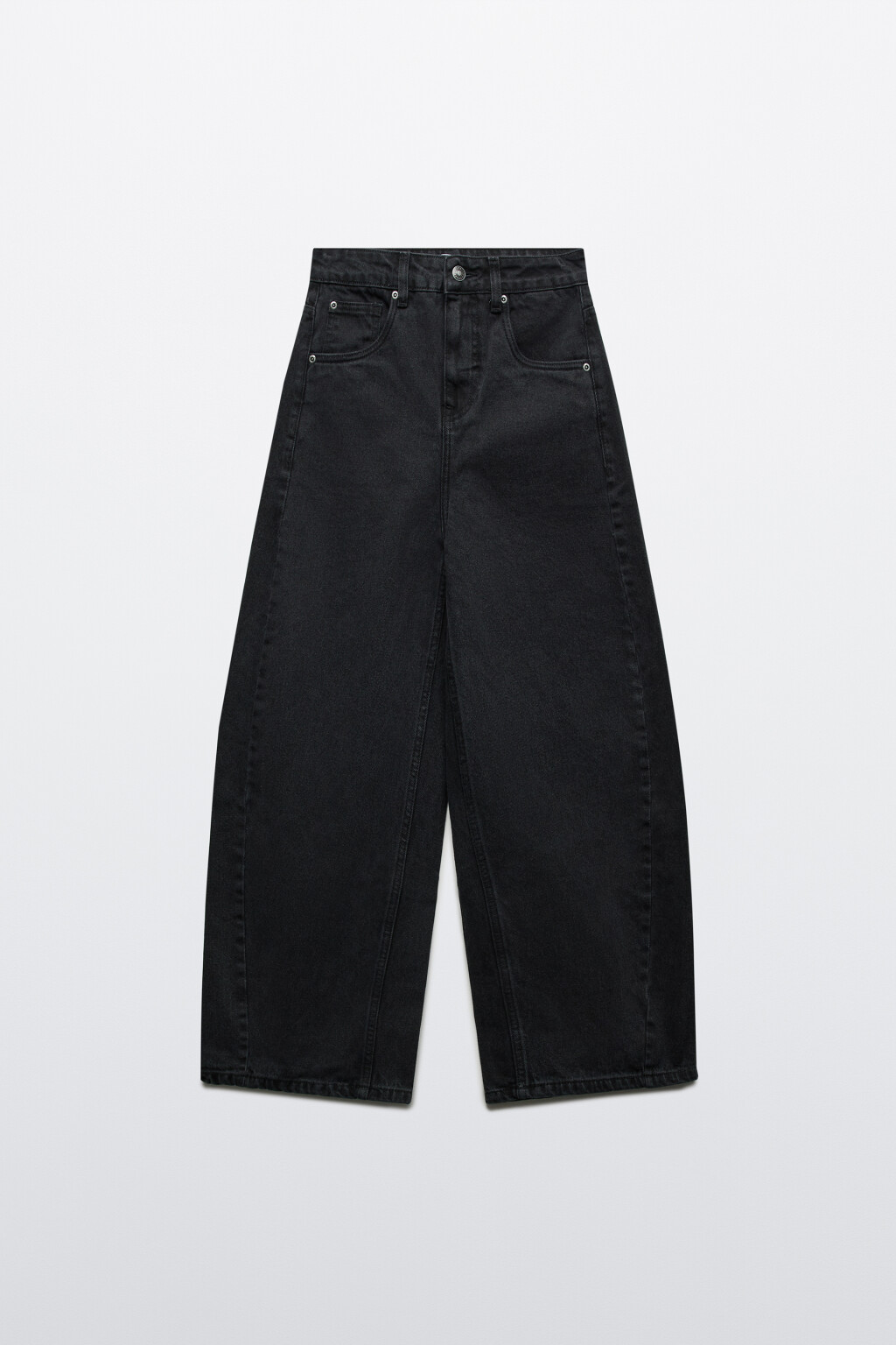 Джинсы barrel fit с высокой посадкой - цвет серый - 1