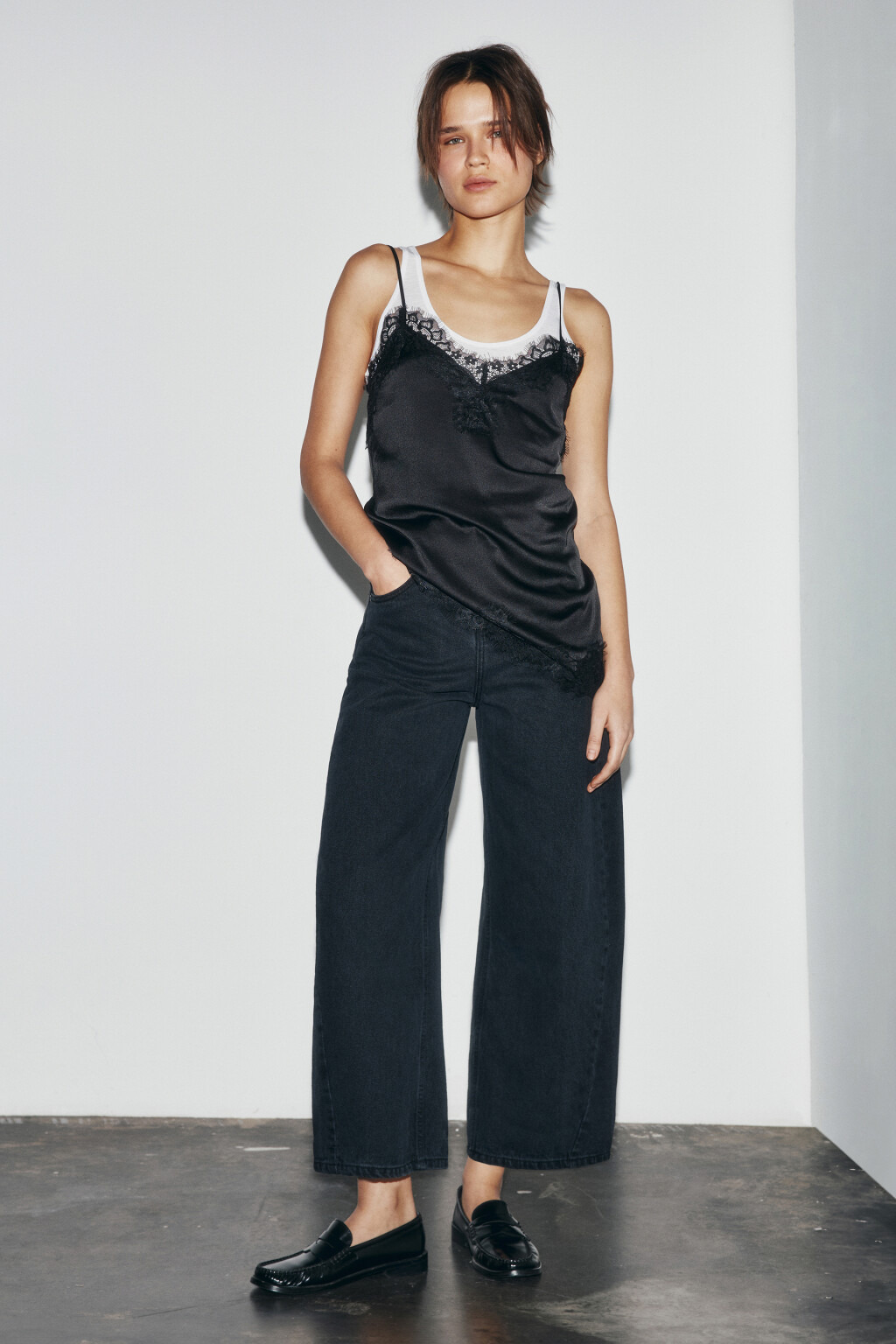 Джинсы barrel fit с высокой посадкой - цвет серый - 4