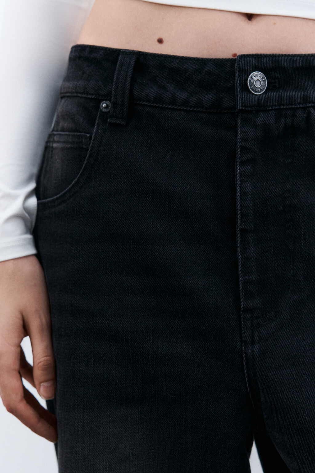 Джинсы cargo со средней посадкой - цвет черный - 5