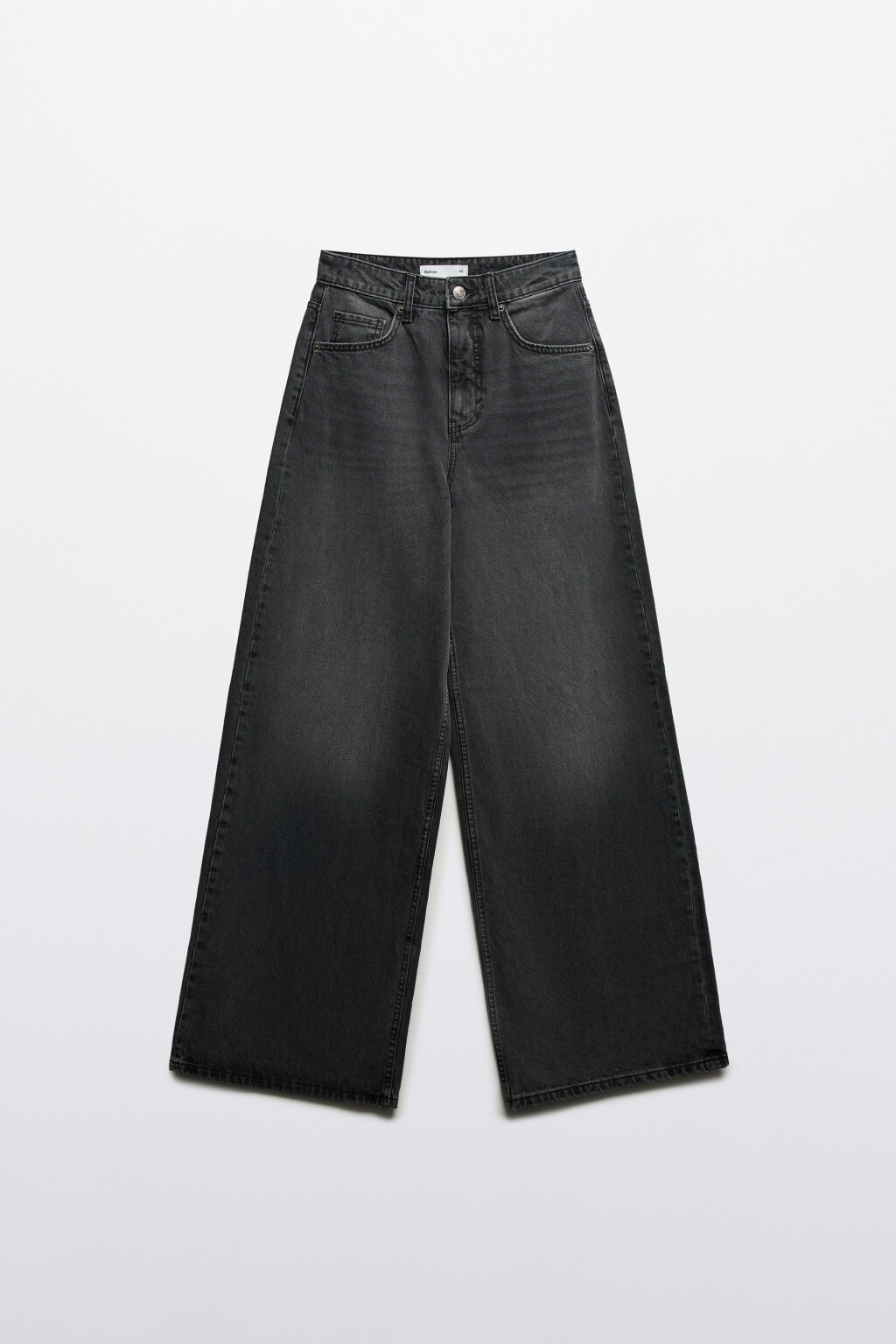 Джинсы wide широкие с высокой посадкой - цвет серый - 8