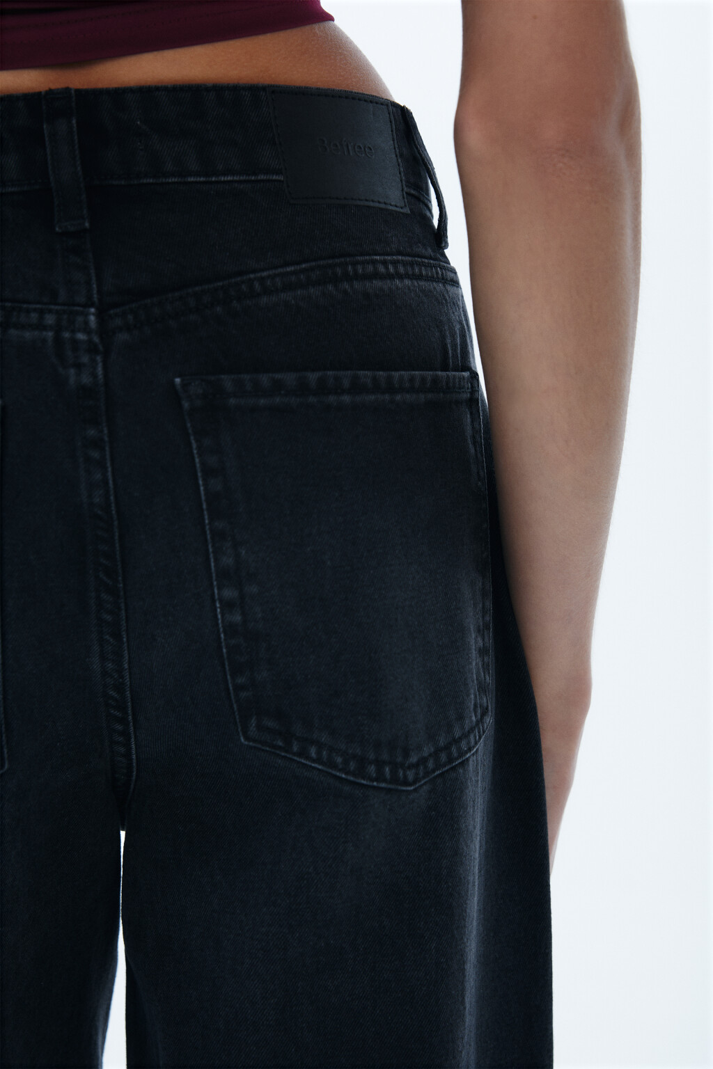 Джинсы wide широкие с высокой посадкой - цвет серый - 6