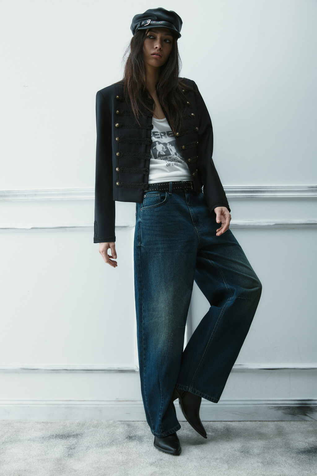 Джинсы barrel fit со средней посадкой - цвет синий - 2