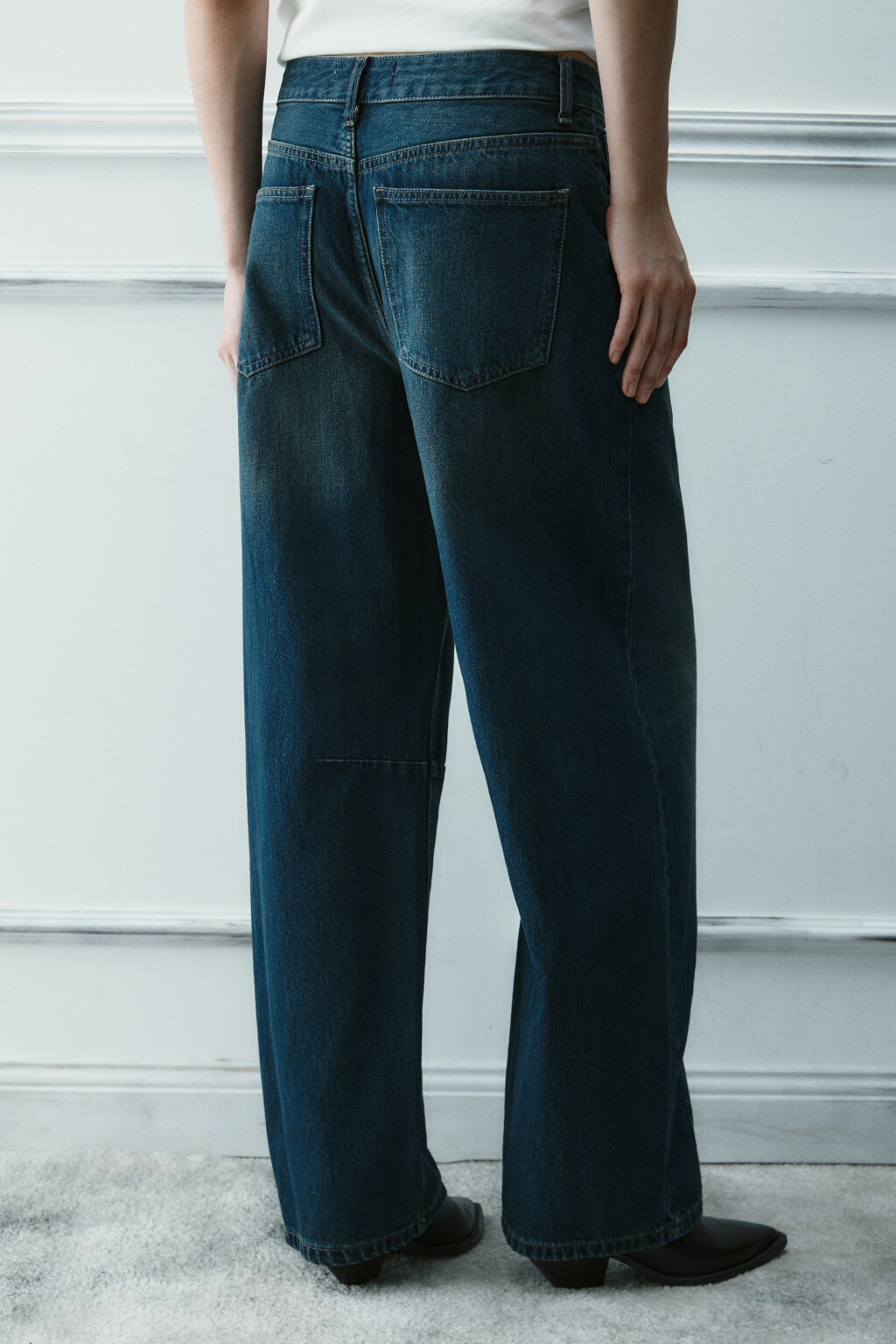 Джинсы barrel fit со средней посадкой - цвет синий - 4