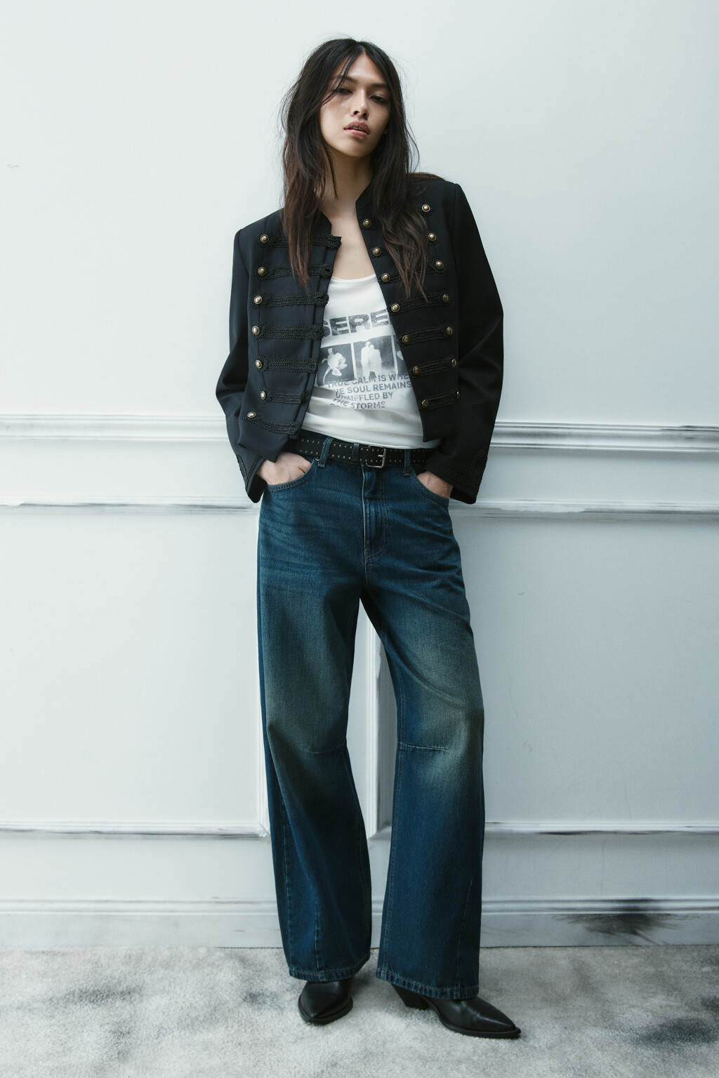 Джинсы barrel fit со средней посадкой - цвет синий - 5