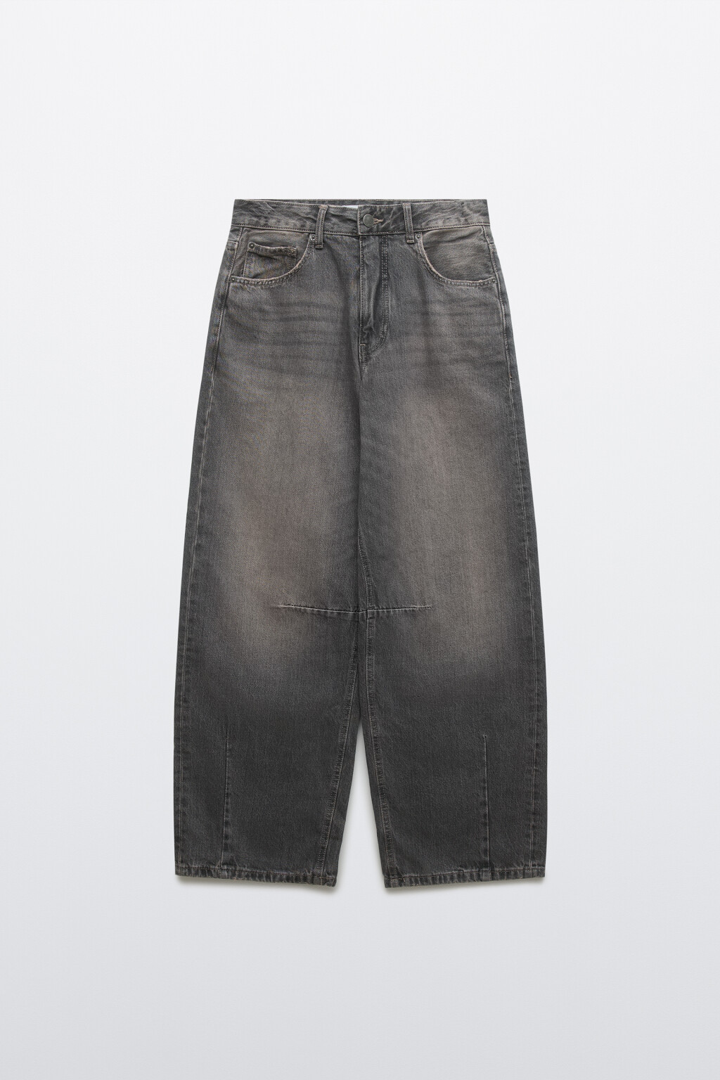 Джинсы barrel fit со средней посадкой - цвет серый - 7