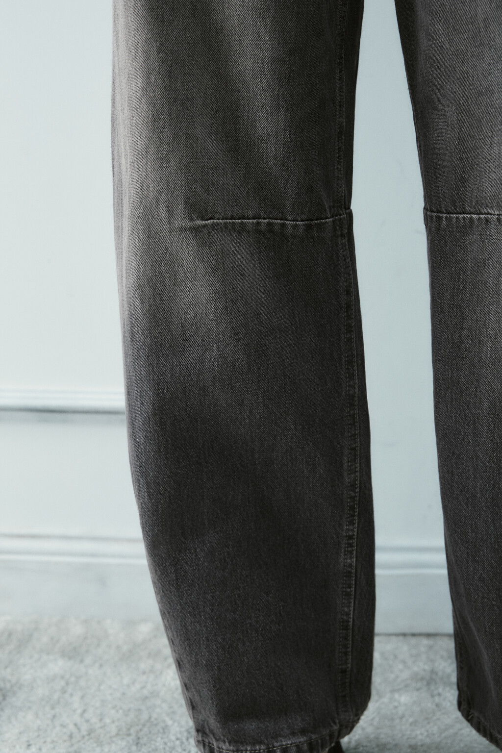 Джинсы barrel fit со средней посадкой - цвет серый - 6