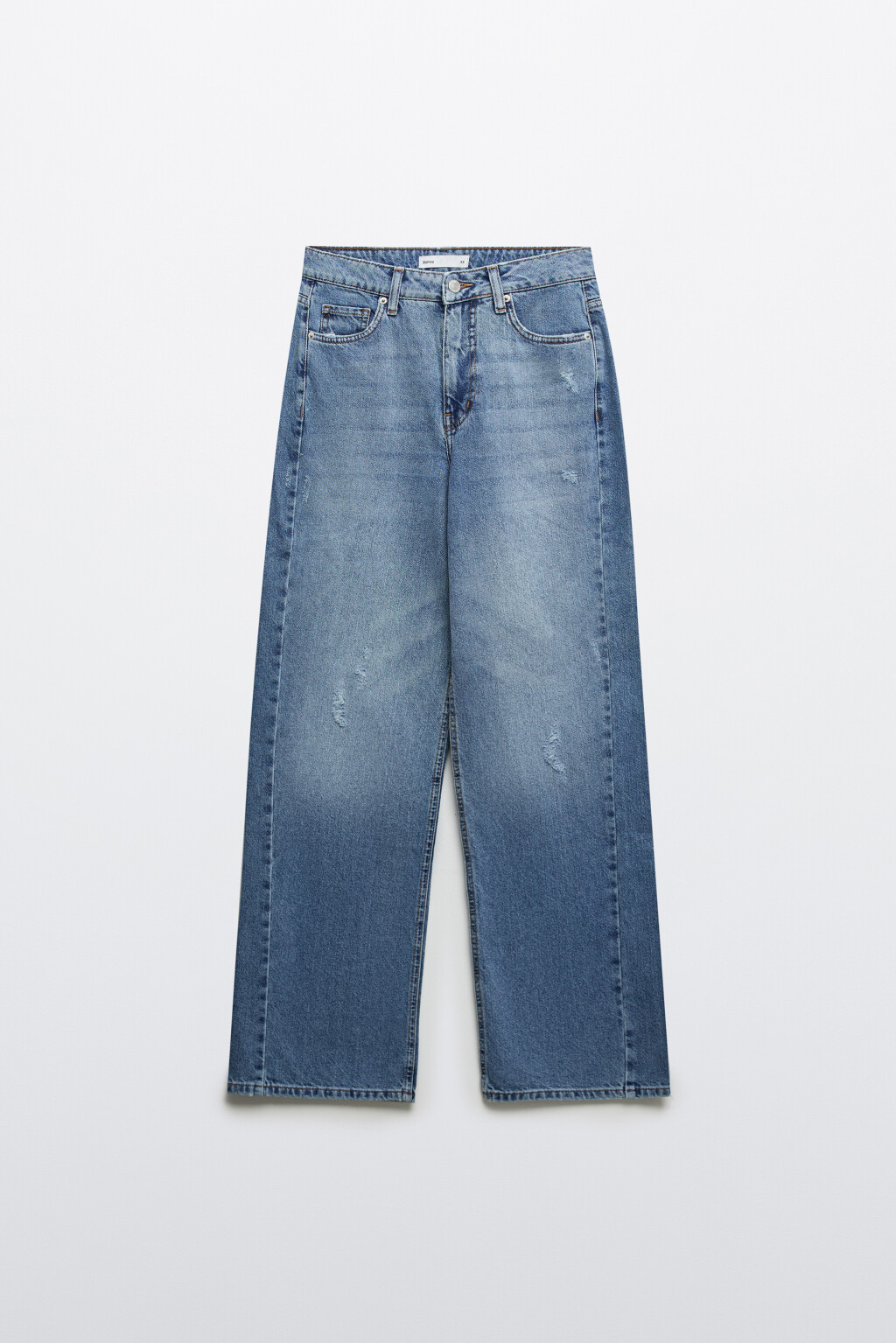 Джинсы прямые со средней посадкой - цвет голубой - 7