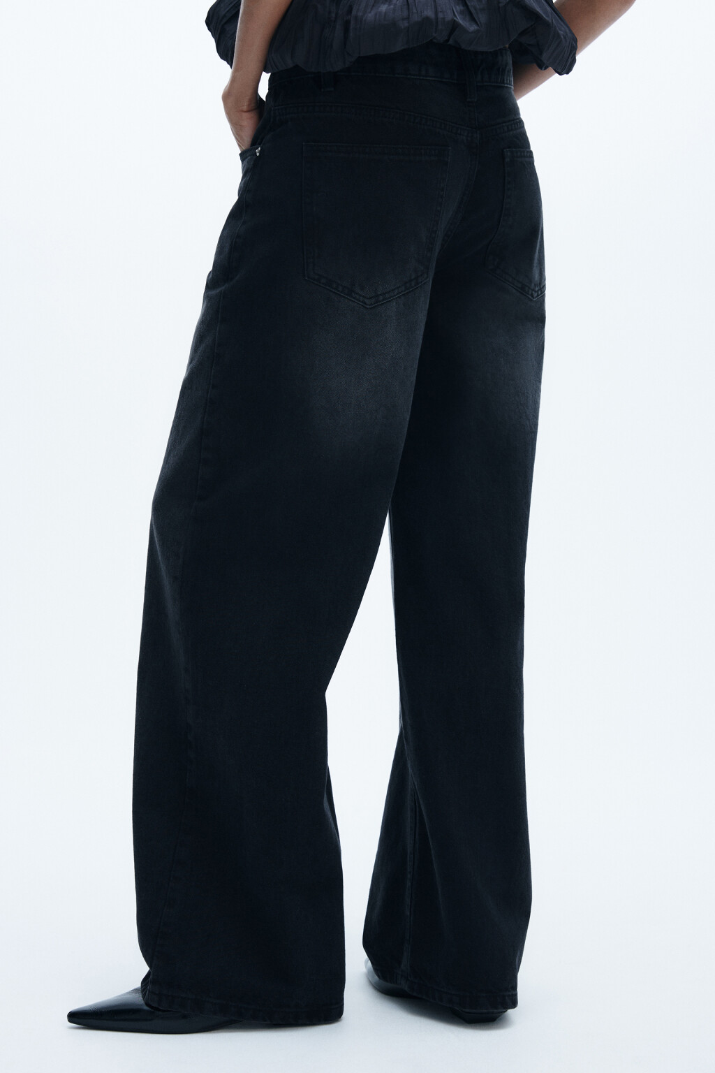 Джинсы baggy fit с обвесом-цепочкой - цвет серый - 3