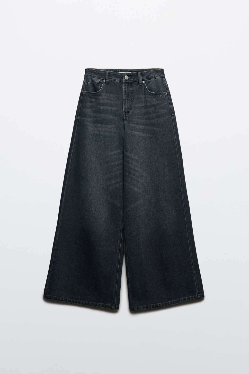 Джинсы широкие со средней посадкой - цвет синий - 8