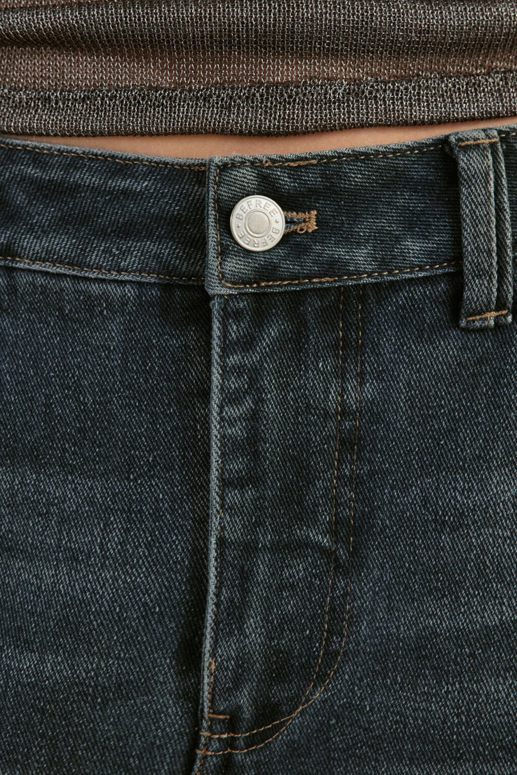 Джинсы широкие со средней посадкой - цвет синий - 6