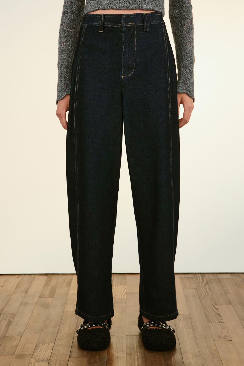 Джинсы barrel fit с высокой посадкой - цвет синий - 2