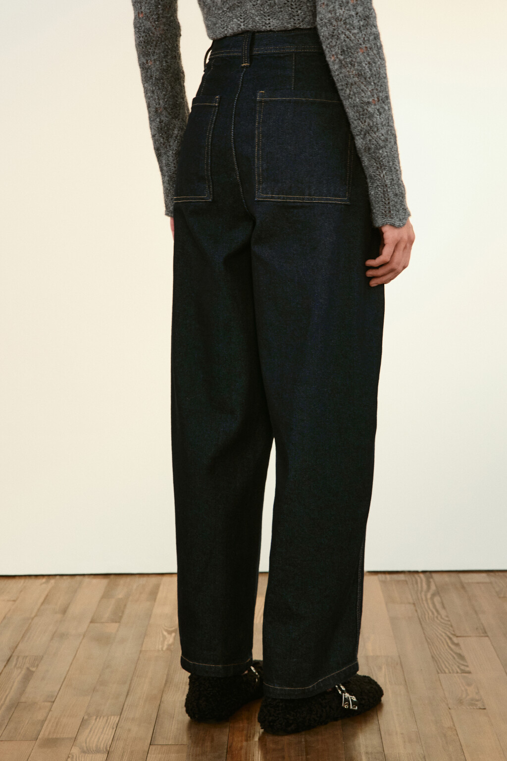 Джинсы barrel fit с высокой посадкой - цвет синий - 3