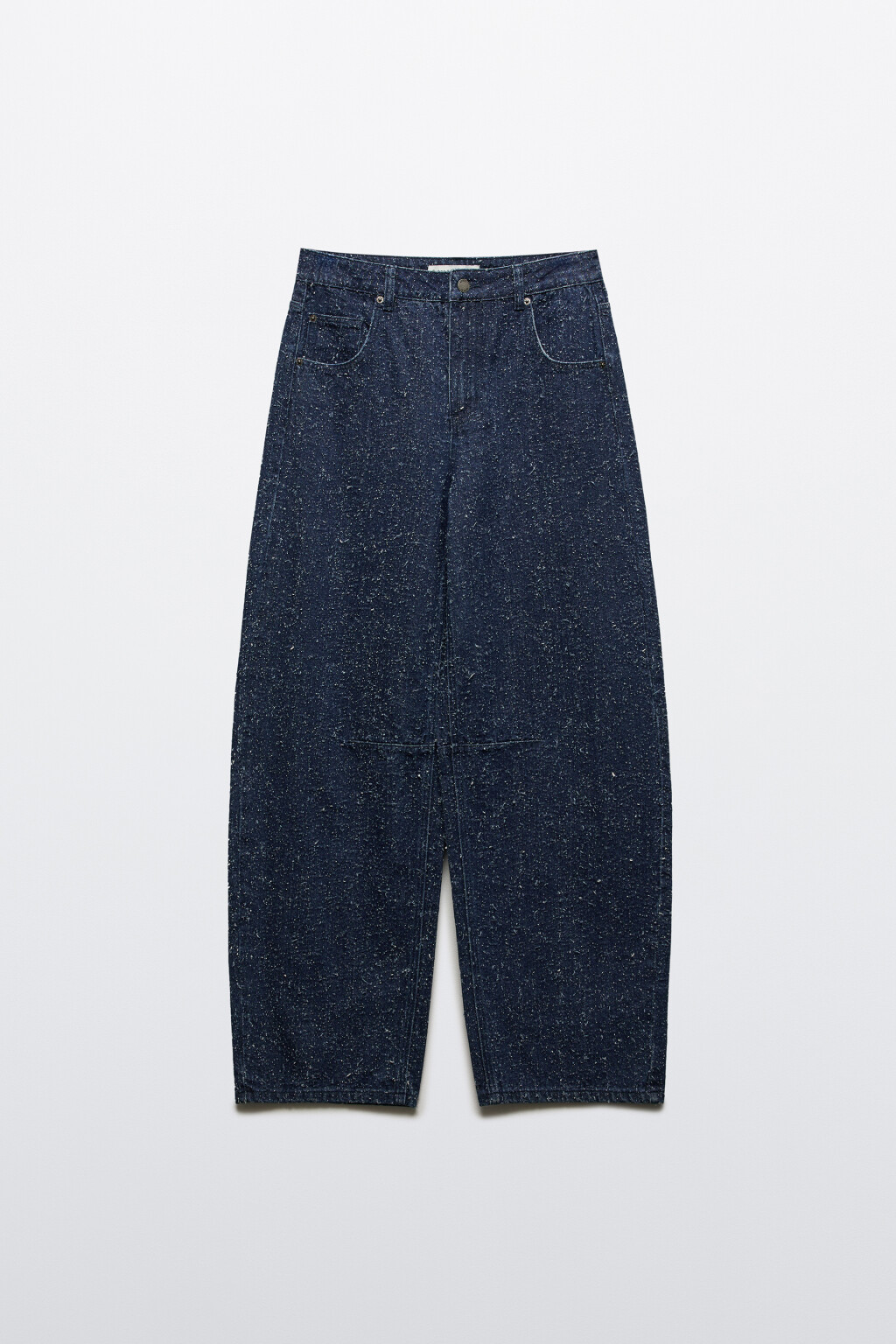 Джинсы barrel fit из фактурного денима - цвет синий - 7