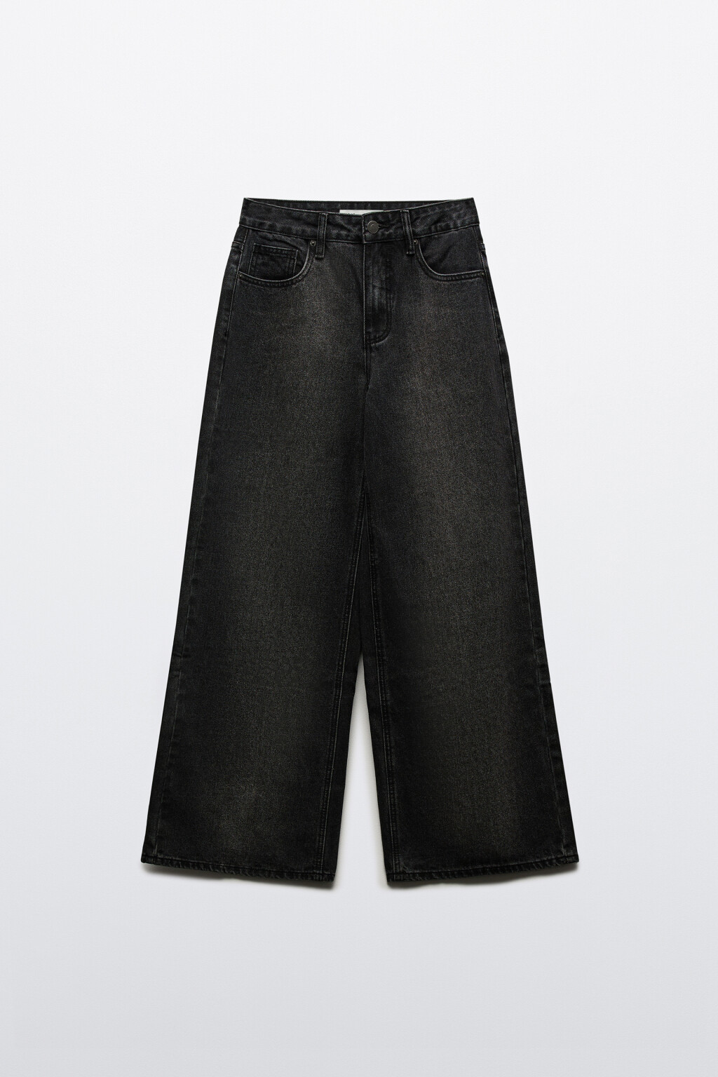 Джинсы широкие со средней посадкой - цвет черный - 7