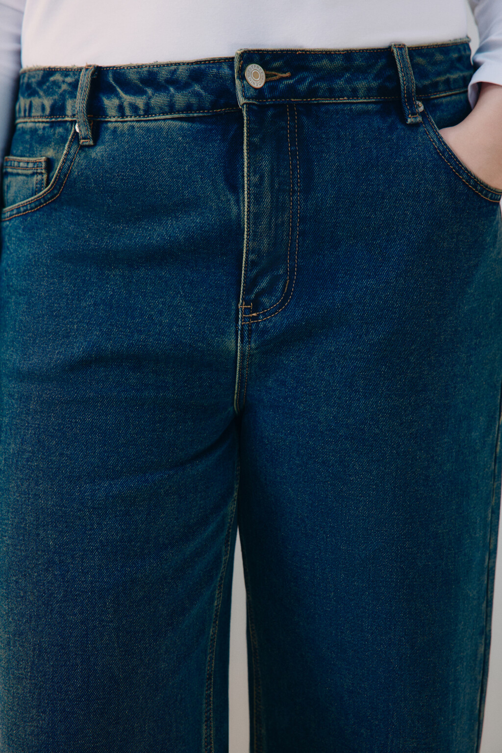 Джинсы прямые со средней посадкой - цвет темный тинт - 5