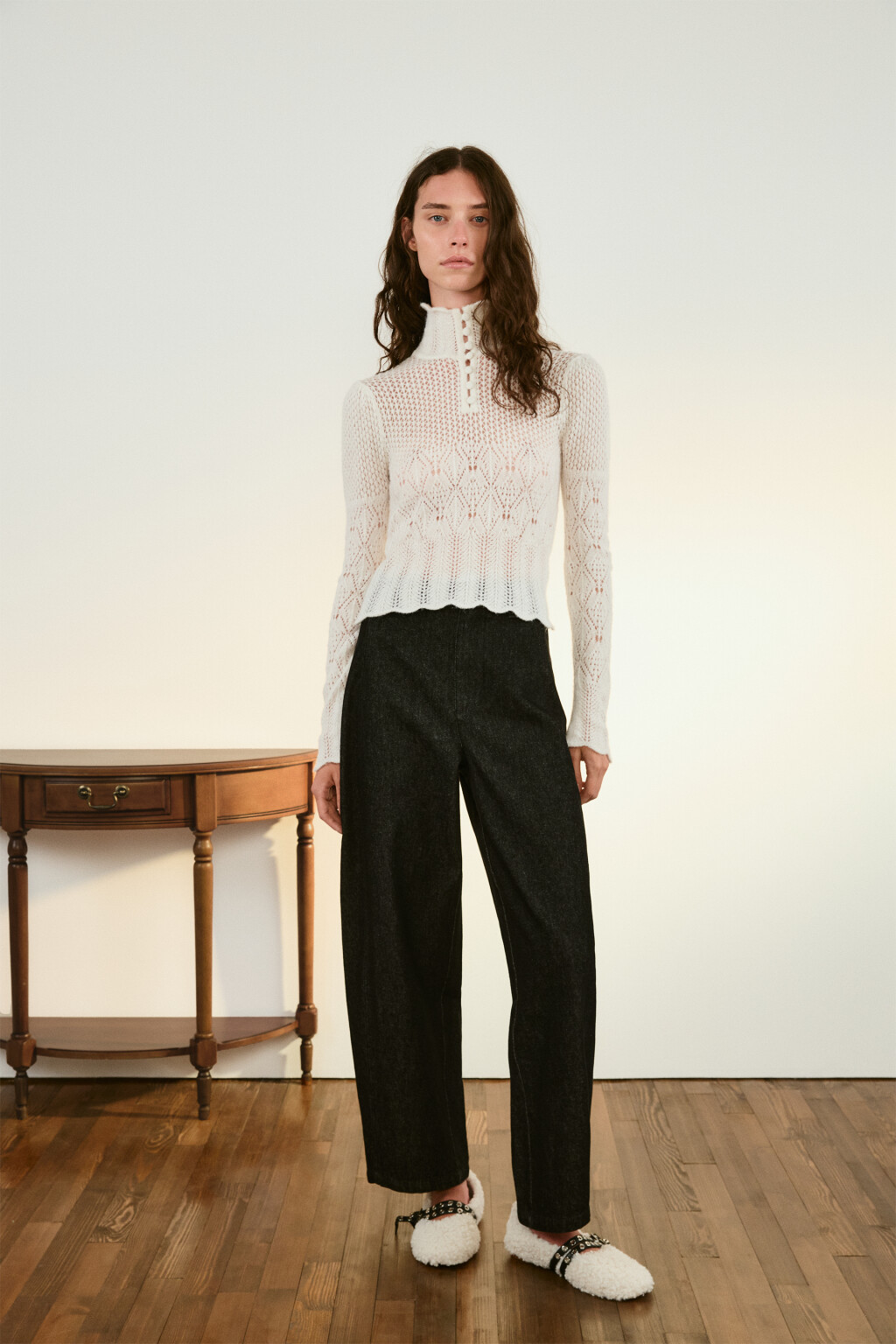 Джинсы barrel fit с высокой посадкой - цвет черный - 4