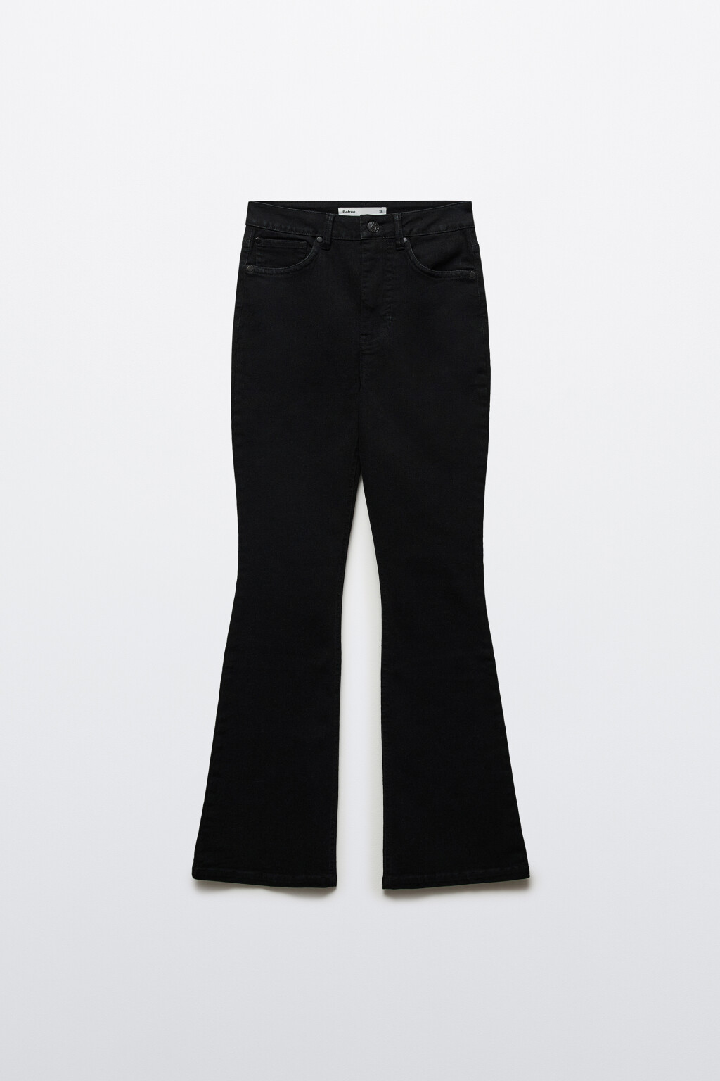 Джинсы клеш с высокой посадкой - цвет черный - 7