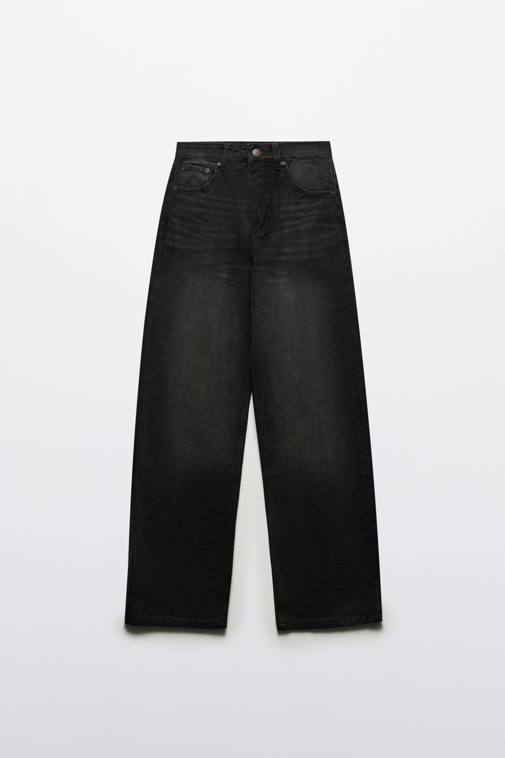 Джинсы широкие утепленные с начесом - цвет серый - 7