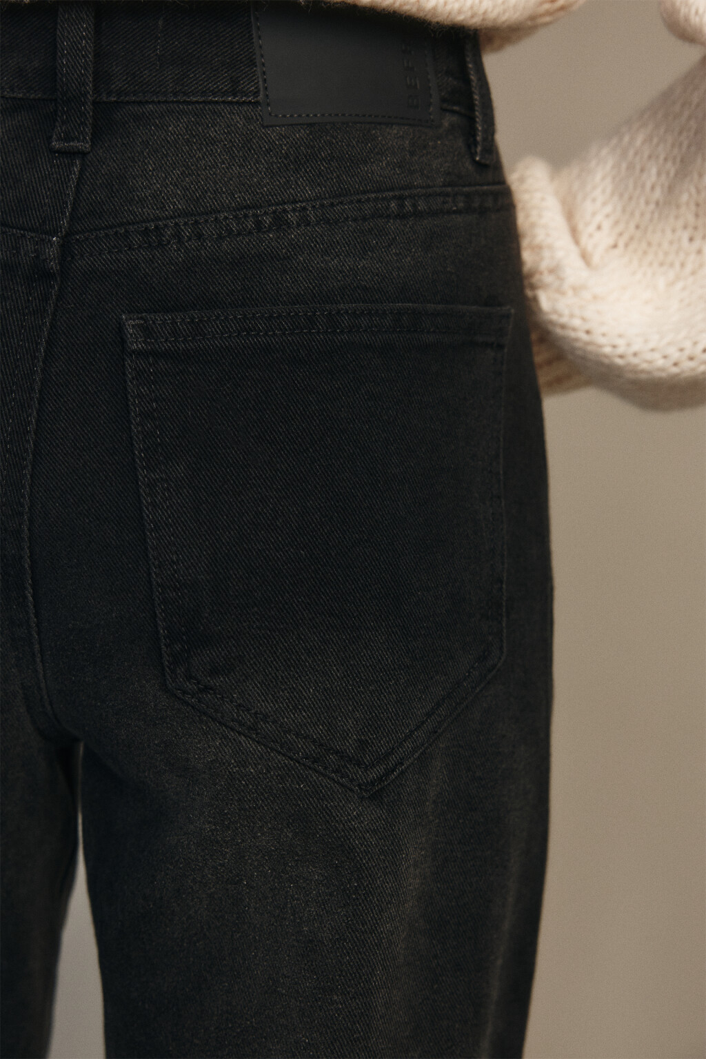 Джинсы широкие утепленные с начесом - цвет серый - 6