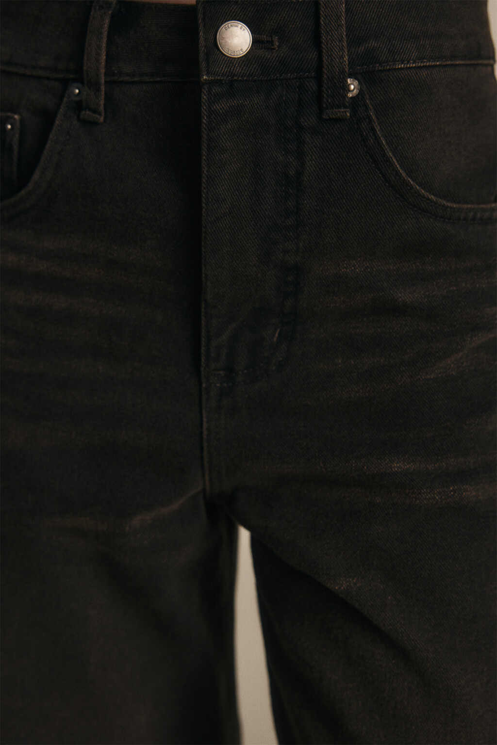 Джинсы широкие утепленные с начесом - цвет коричневый - 5