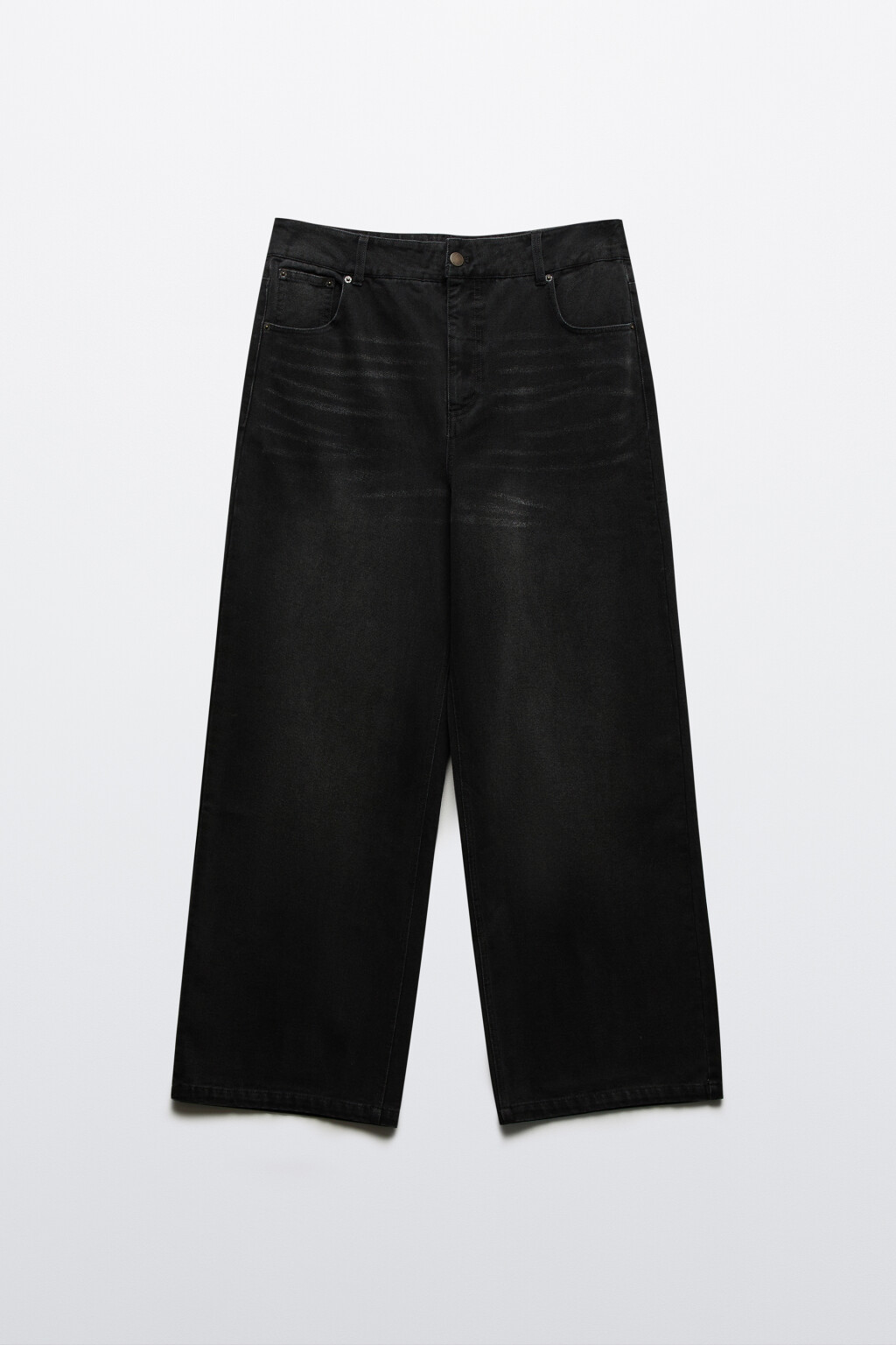 Джинсы широкие утепленные с начесом - цвет серый - 7