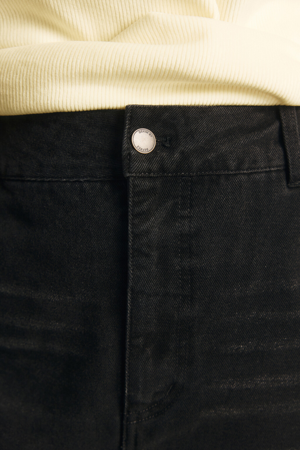 Джинсы широкие утепленные с начесом - цвет серый - 5