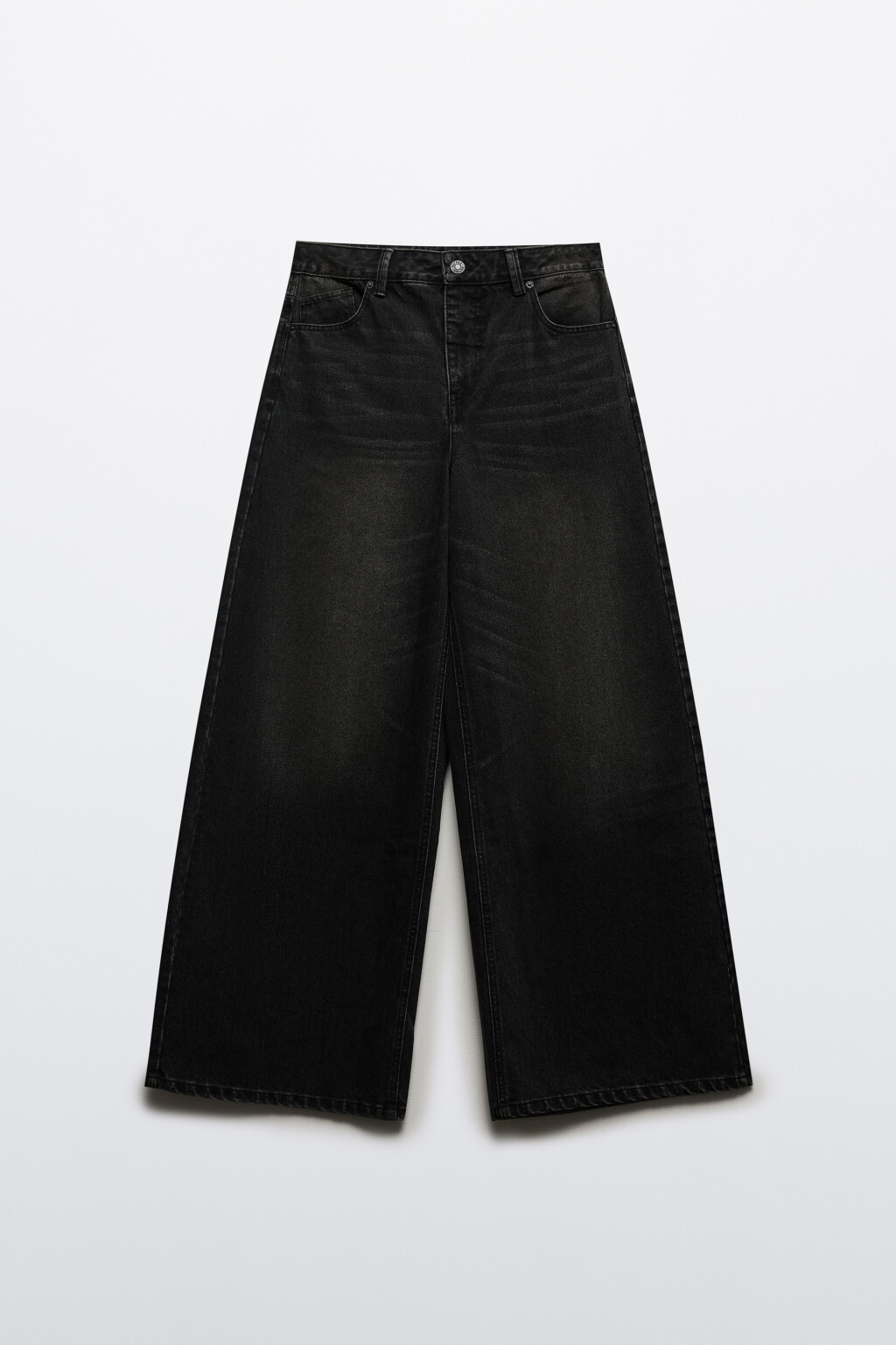 Джинсы широкие со средней посадкой - цвет серый - 7