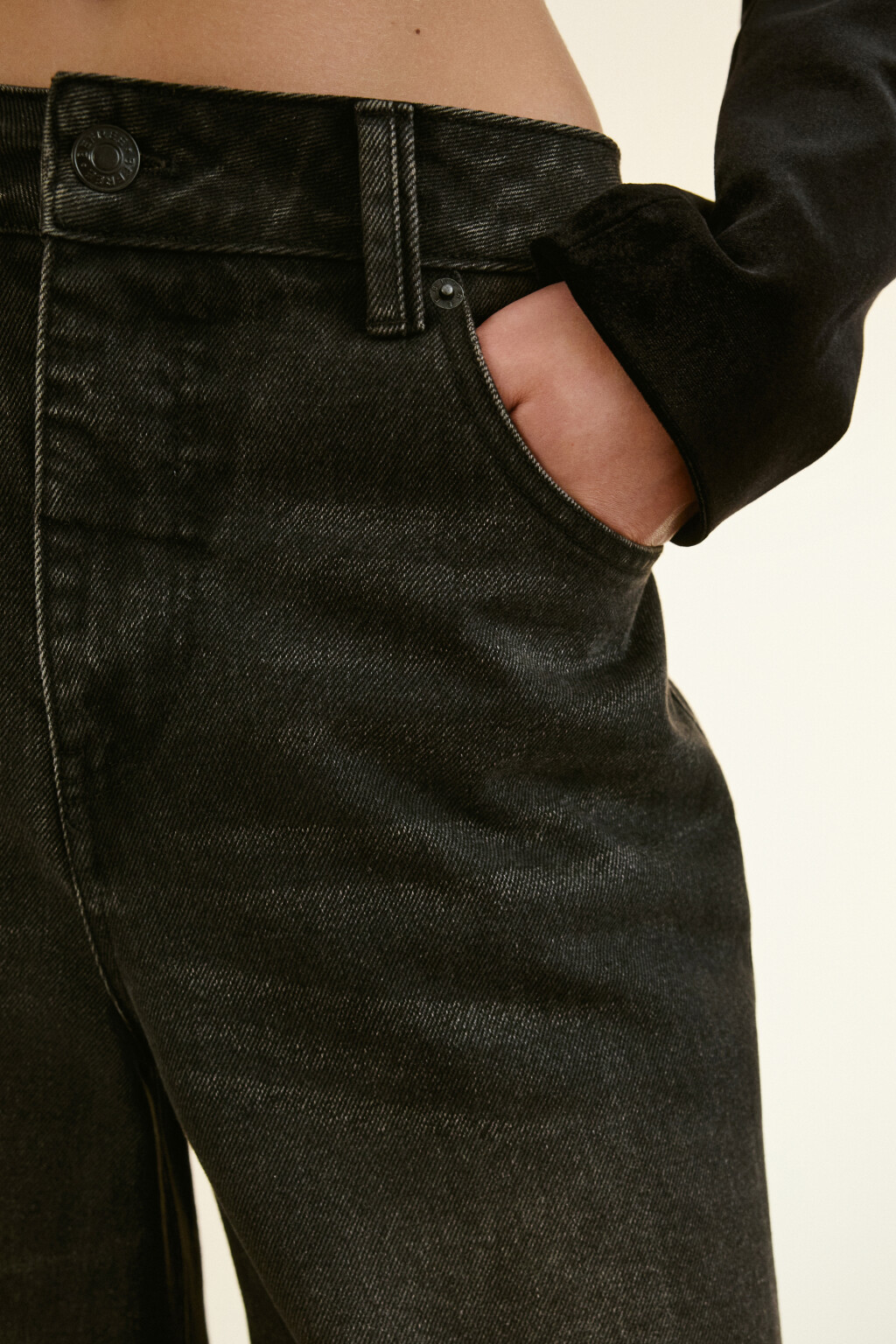 Джинсы широкие со средней посадкой - цвет серый - 6