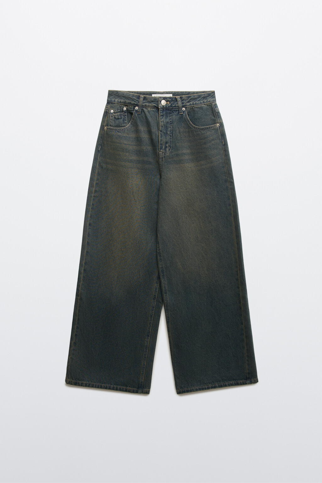 Джинсы baggy fit утепленные с начесом - цвет темный тинт - 8