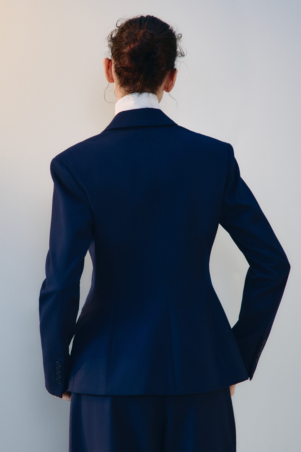 Пиджак приталенный костюмный - цвет синий - 4