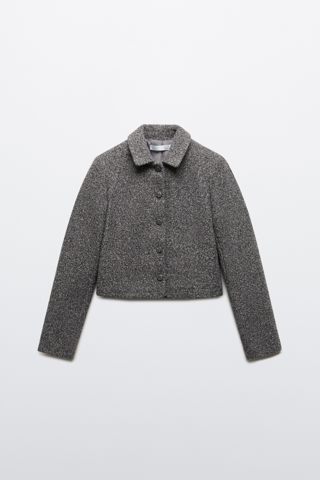 Жакет на пуговицах из ткани букле - цвет серый - 8