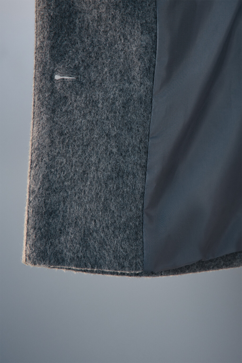 Пиджак из ткани с шерстью - цвет серый - 7