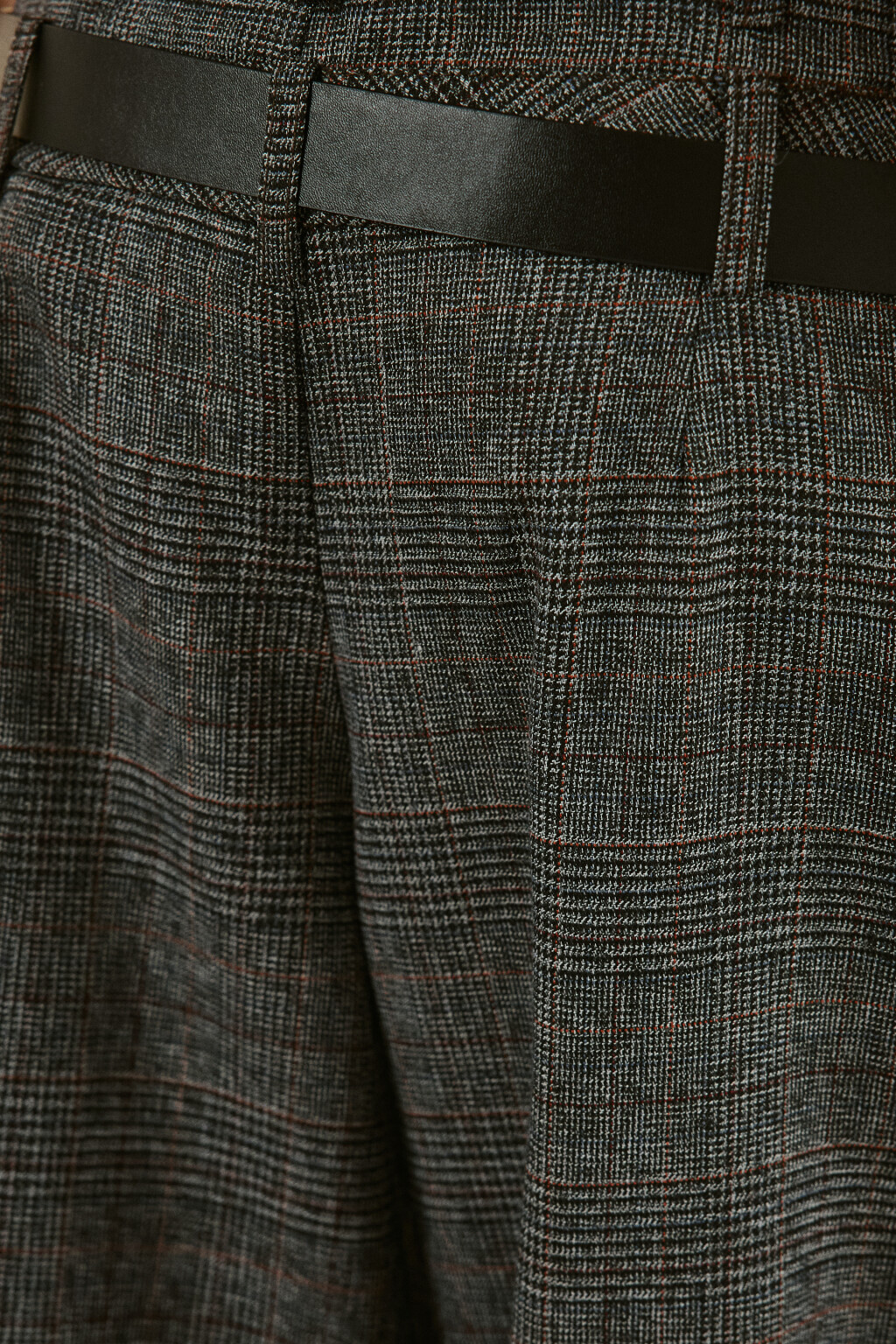 Брюки костюмные с ремнем - цвет серый - 6