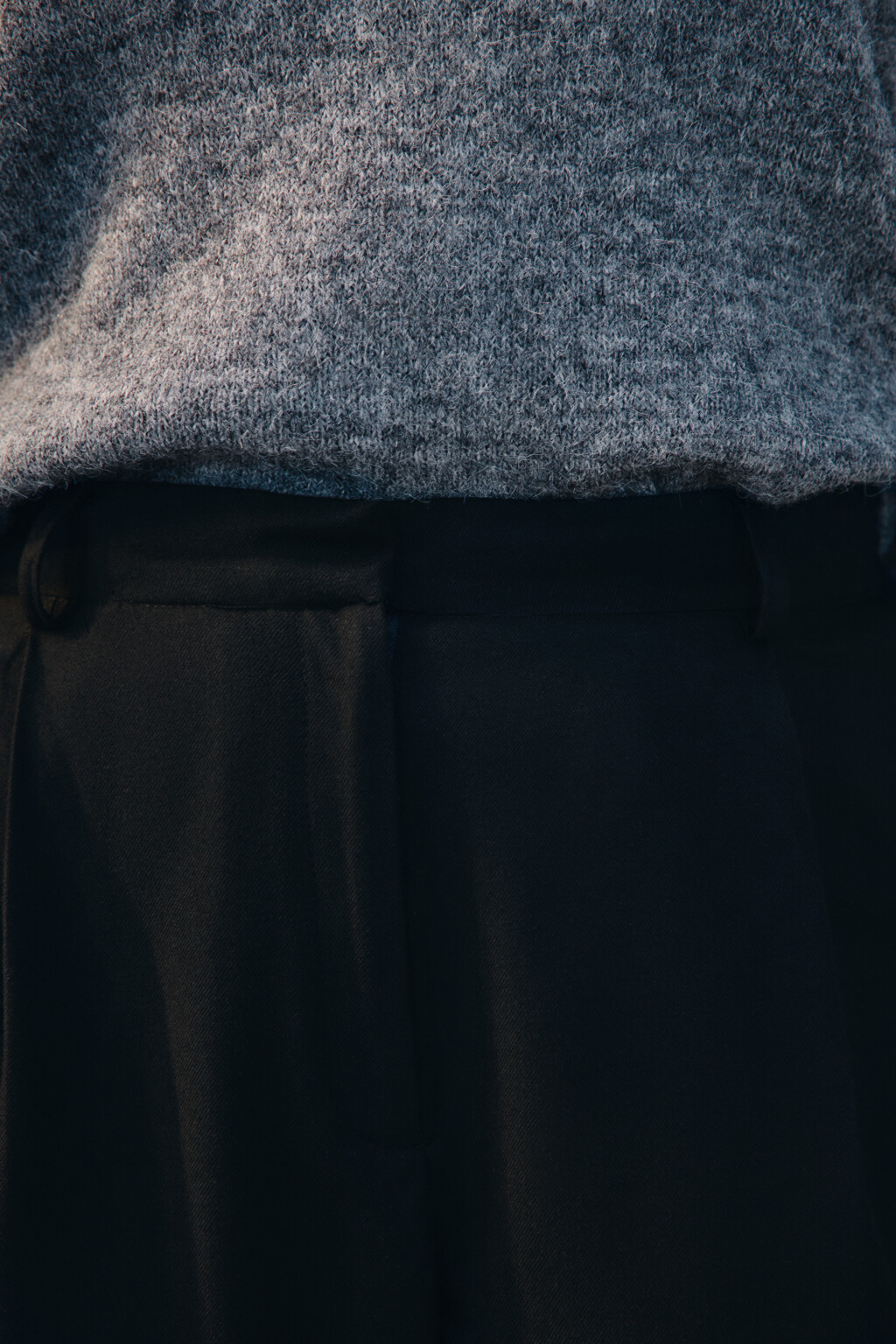 Брюки широкие со стрелками - цвет черный - 5