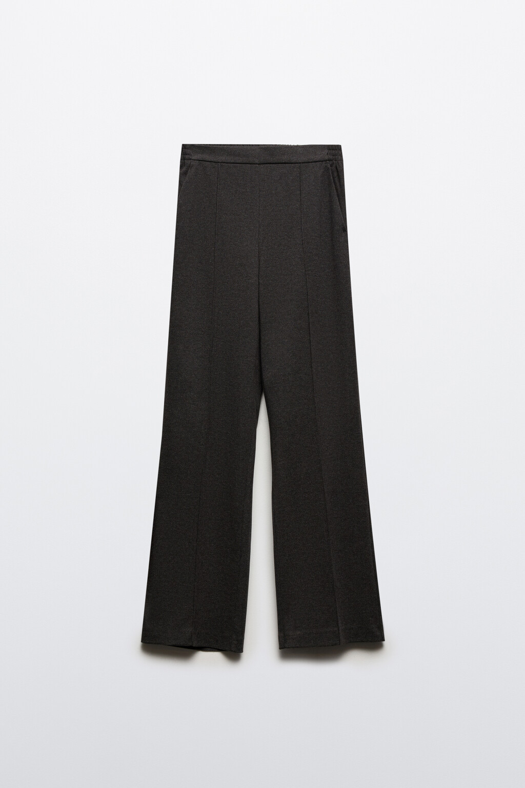 Брюки прямые трикотажные со стрелками - цвет серый - 7