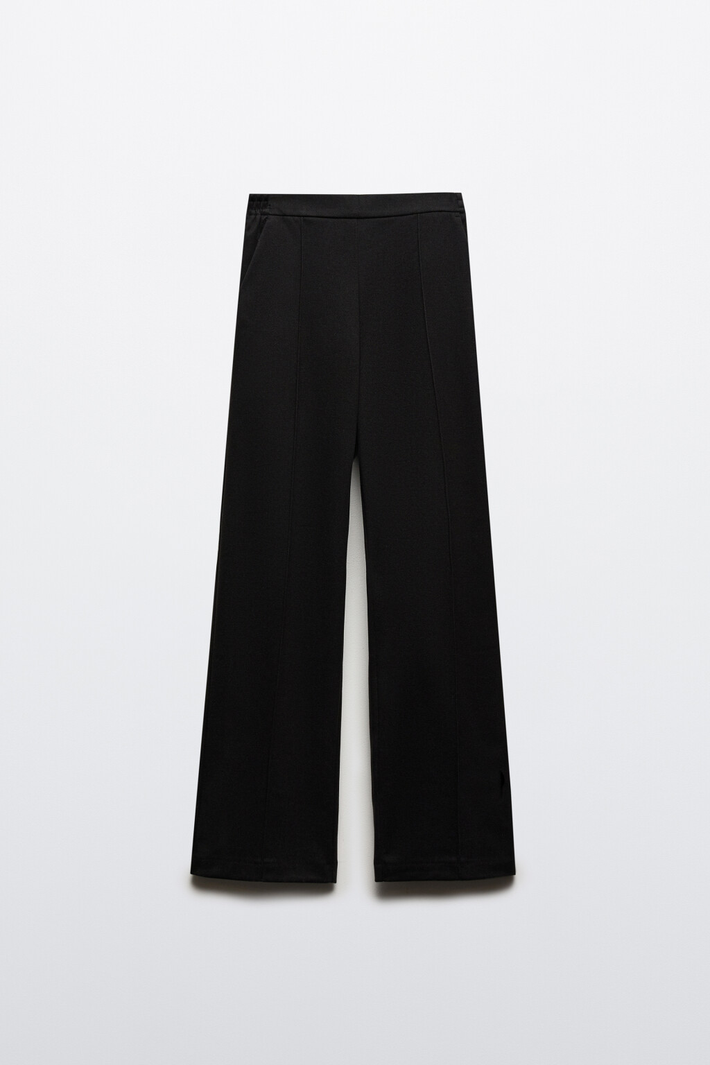 Брюки прямые трикотажные со стрелками - цвет черный - 7