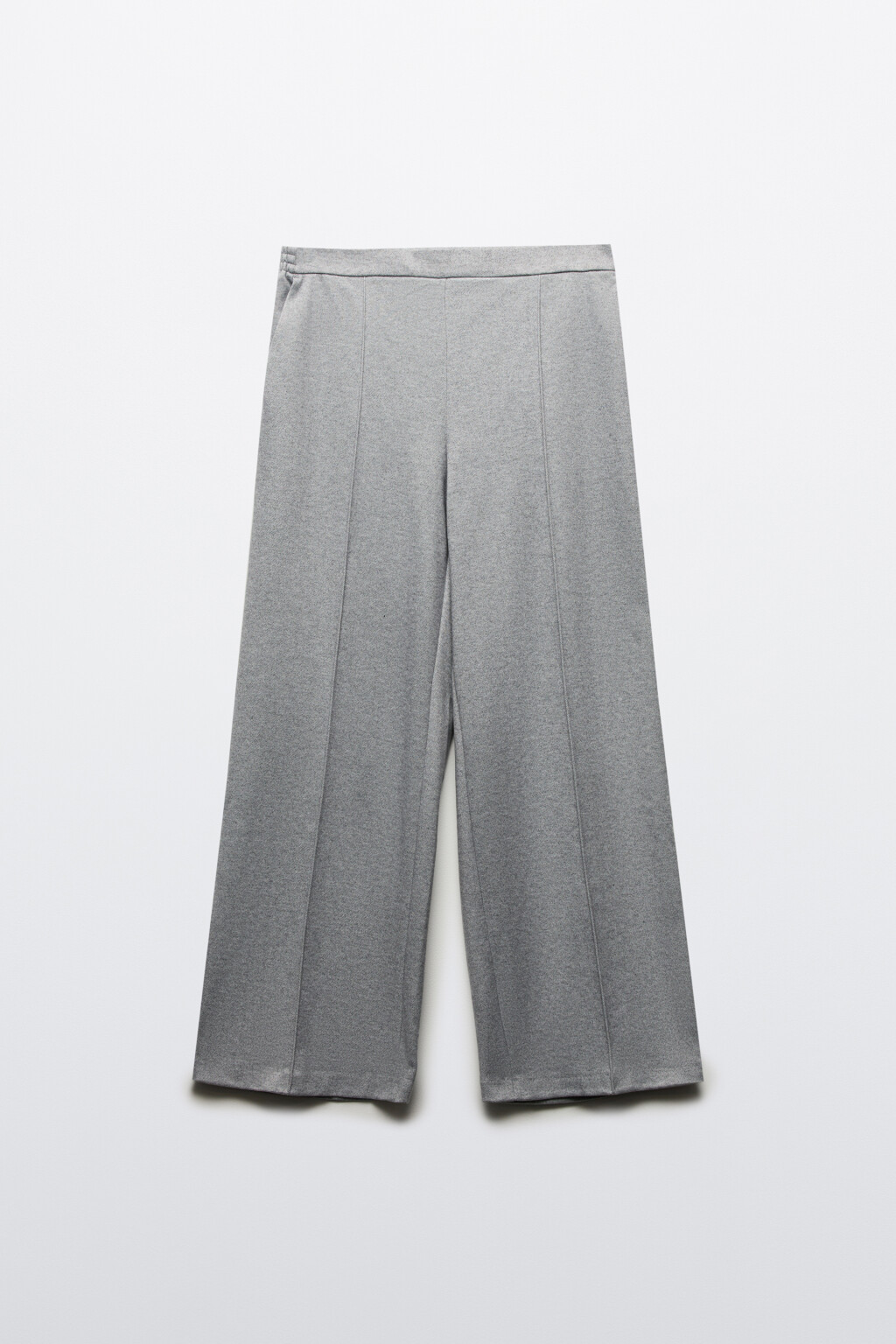 Брюки прямые трикотажные со стрелками - цвет серый - 7