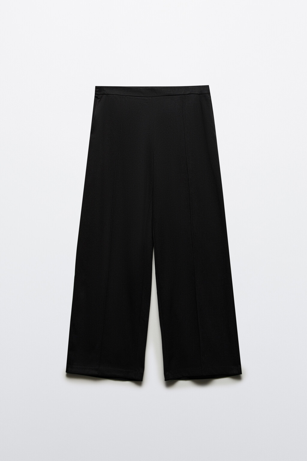 Брюки прямые трикотажные со стрелками - цвет черный - 7